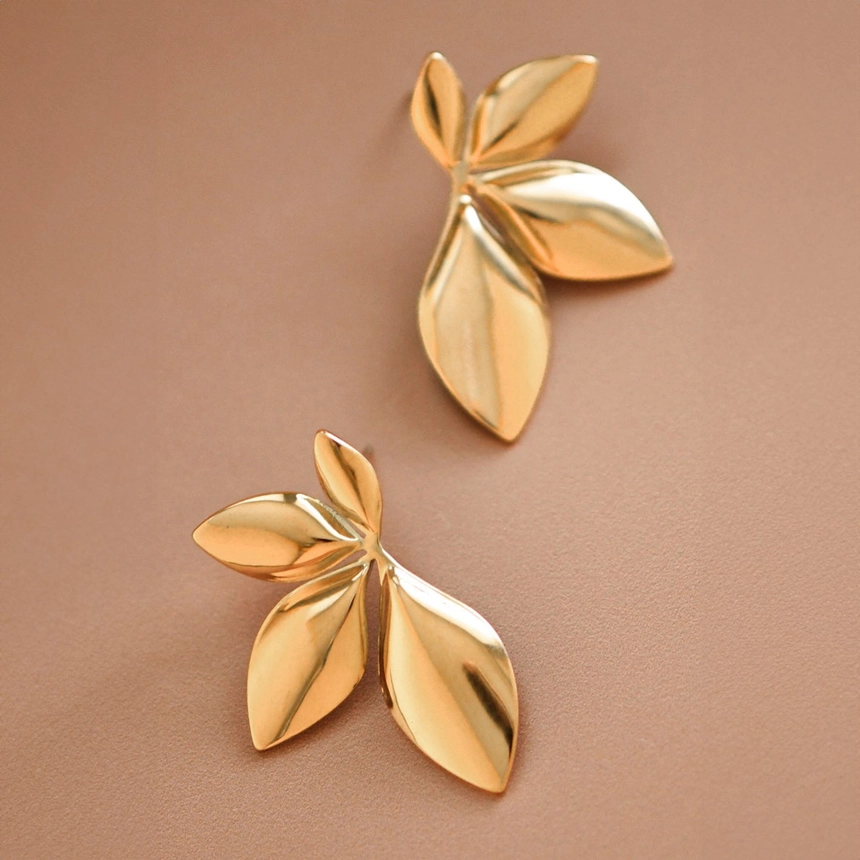 Aurelia Leaf Earrings - Image 2